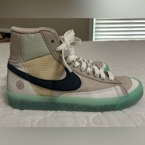 2021 Nike Blazer Mid '77 GS “Move To Zero” Glacier Ice. Size 6Y.